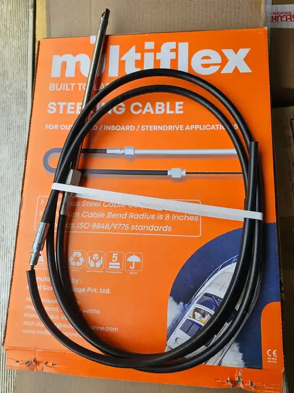 14FT Boat Steering Cable up to 55 hp Multiflex Outboard Inboard 4.25m Light Duty Steering