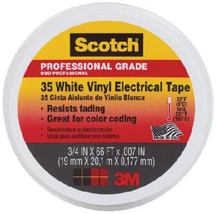 3M Marine 10828 #35 Vinyl Elect Tape 3/4 White