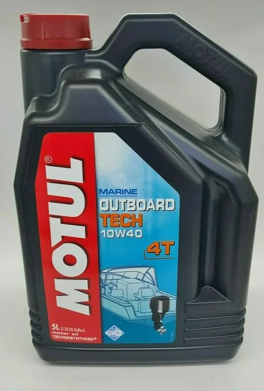 5L MOTUL OUTBOARD TECH MARINE 10W-40 4 Stroke Semi Synthetic Boat Engine Oil YAMAHA