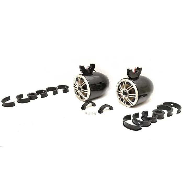 Aerial Boat Tower Speakers BT-BULSPPD225-BK | 7 1/2 Inch Black (Pair)