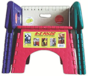 B&R Plastics 101-6BURG E-Z Foldz Step Stool-Burgandy