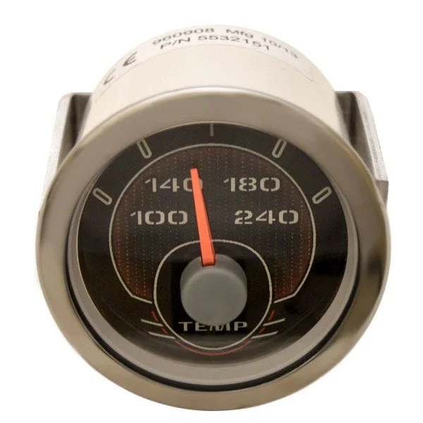 Beede Boat Temperature Gauge 960908 | Ranger Black Silver 2 Inch