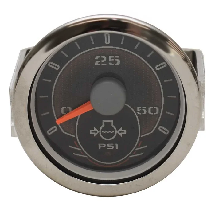 Beede Boat Water Pressure Gauge 961056 | Ranger 2 Inch Silver Black