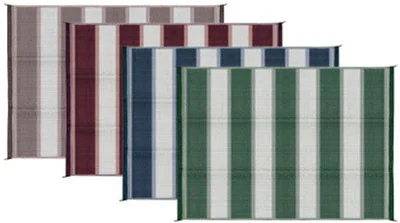 Camco_Marine 42870 6’x9′ Green Stripe Mat