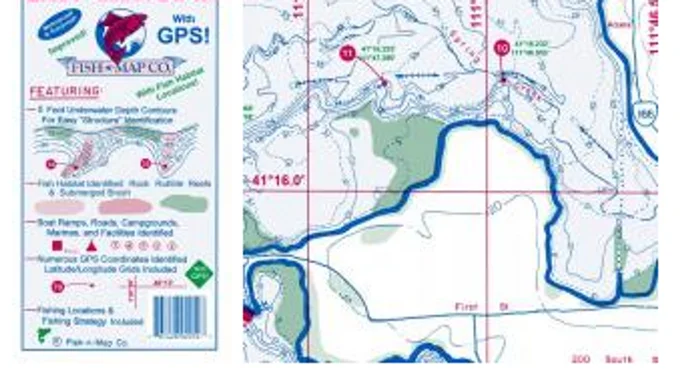 Fish N Map Utah Lake/Yuba Reservoirs Map