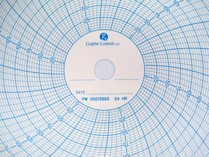 Graphics Control PW 00213883 24H Chart, 9.938 In, 0 to 300, 1 Day, PK100