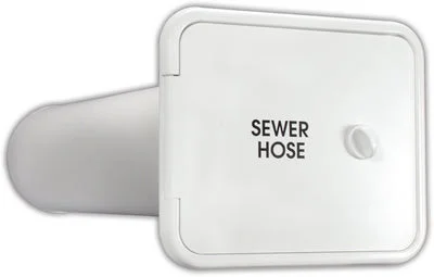 JR Products L8D82-a Sewer Hose Hatch Polar Wht