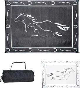 Ming’s Mark GH8181 Mat-Horses 8’x18′ Black-White