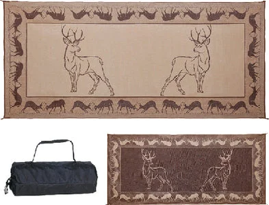 Ming’s Mark PE1 Mat-Deer 8’x18′ Blk-Brn-Beige