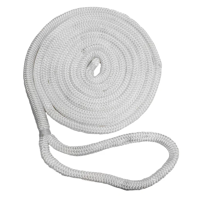New England Ropes 3/8″ Double Braid Dock Line – White – 25 [C5050-12-00025]
