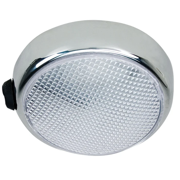 Perko Round Surface Mount LED Dome Light – Chrome Plated – w-Switch