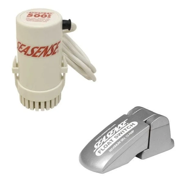 SeaSense Boat Bilge Pump & Switch 50002360 | 12V / 500 GPH 3/4 Inch