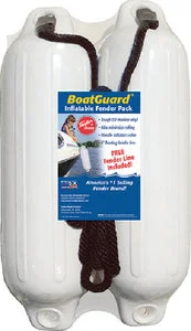 Taylor 310162P Boat Fender Wht W/blk Rope 1p