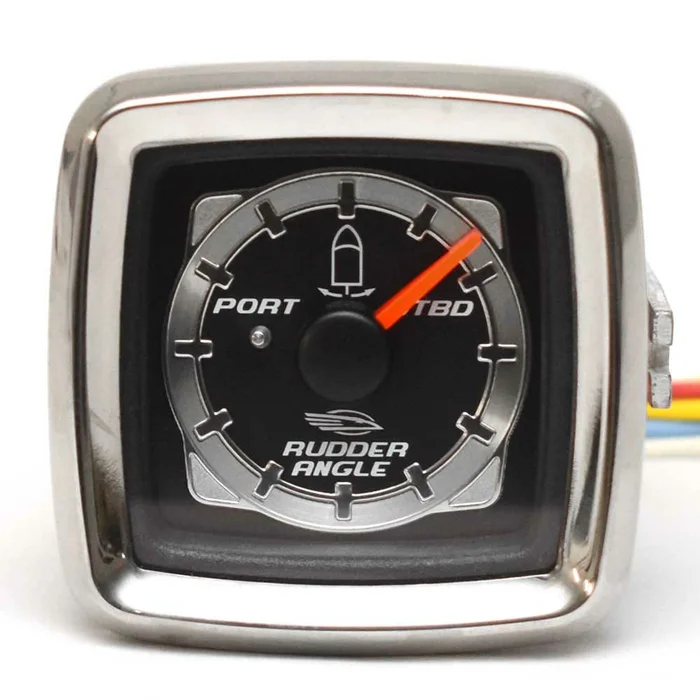 Teleflex Boat Rudder Angle Gauge 780889SDFB | Square Dual Engine