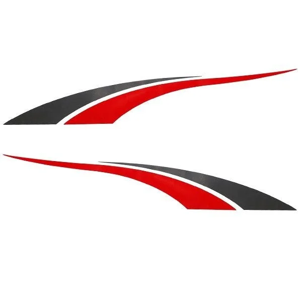 Tracker Boat Graphic Decals 144282 | Red Charcoal Stickers (Set of 2)