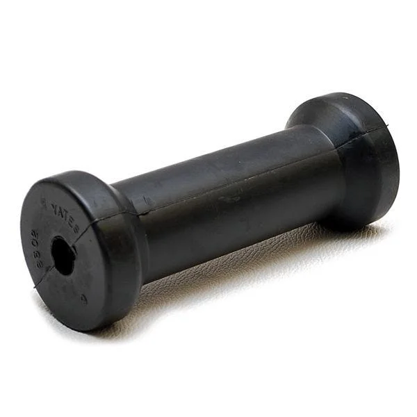 Yates Boat Trailer Spool Roller | 3 x 7 1/2 Inch Black Rubber